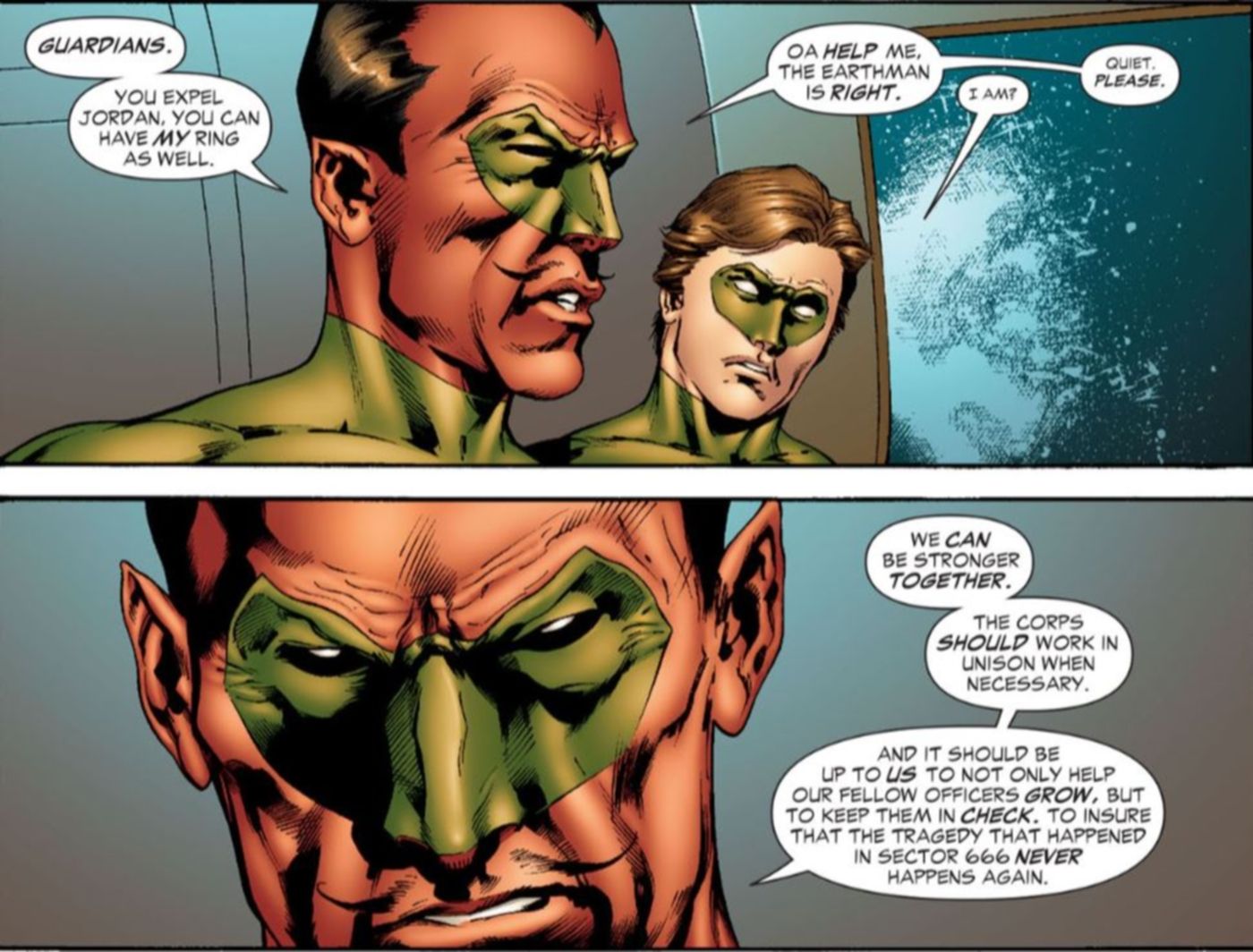 Hal Jordan Sinestro Green Lantern Rules DC Comics