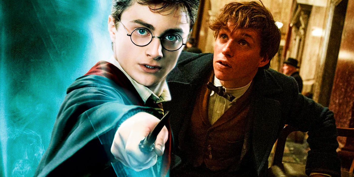Harry Potter junto a Newt Scamander
