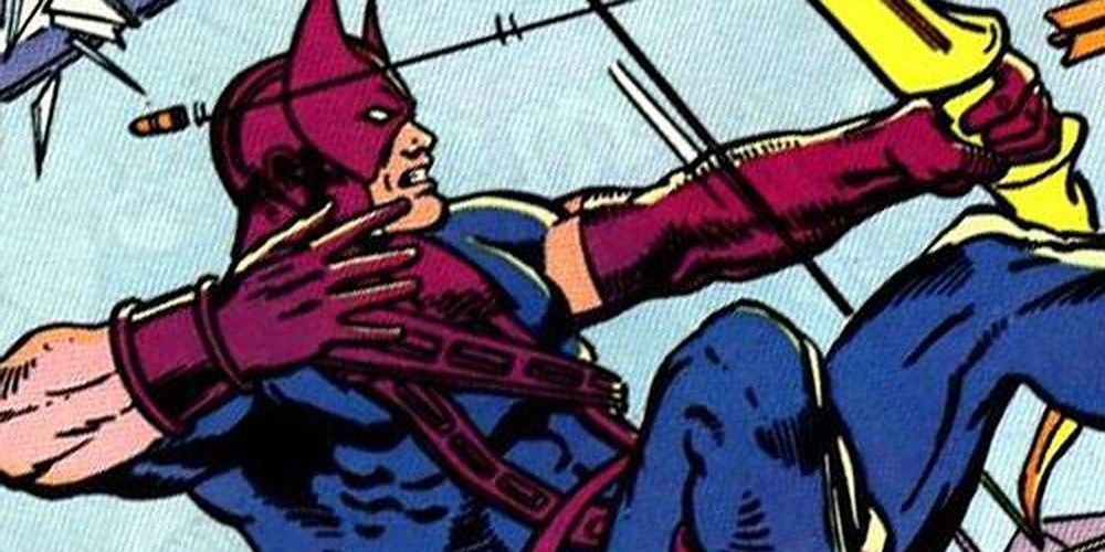 Hawkeye in action in the comics