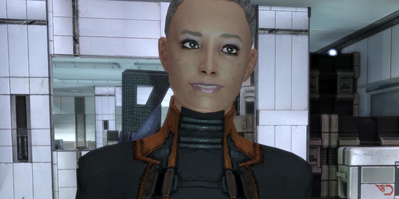 Helena Blake smiling in Mass Effect