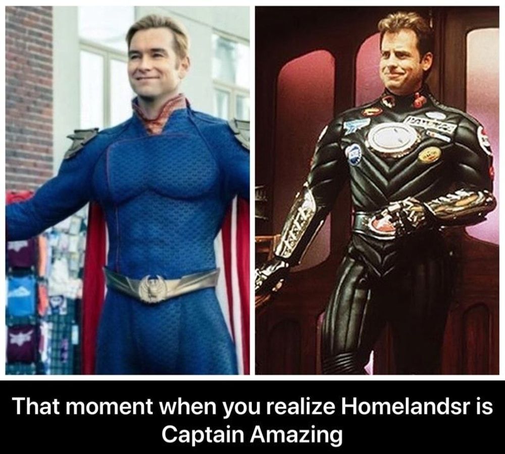 Homelander Captain Amazing meme