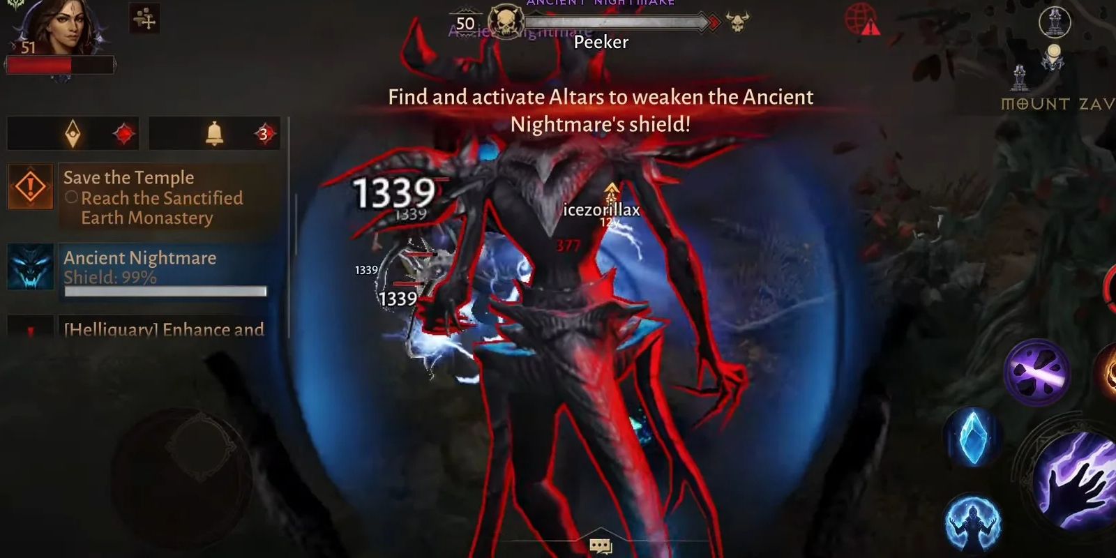 How To Complete The Ancient Nightmare Event in Diablo Immortal Boss Shield