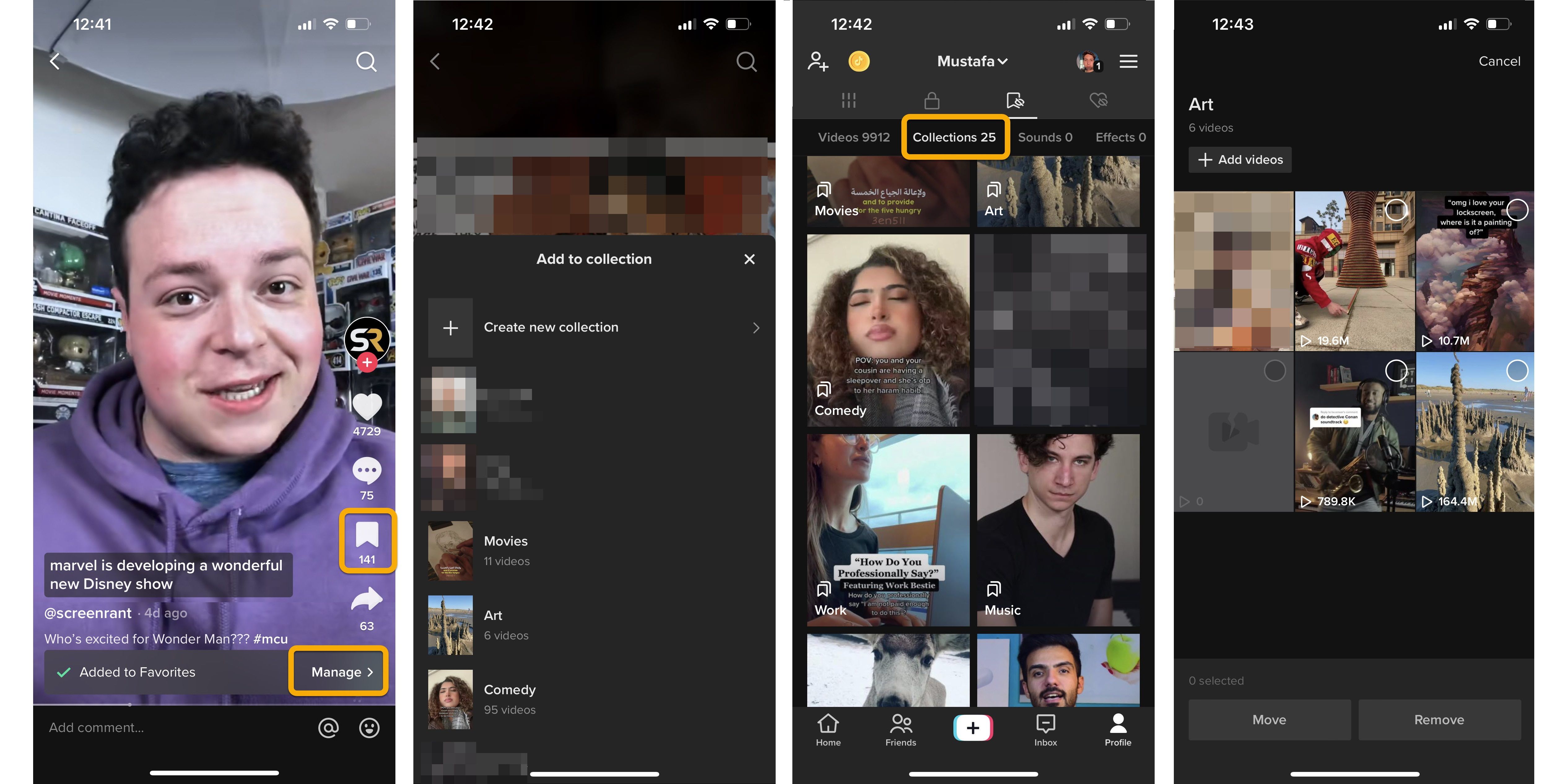 How to organize TikTok videos into collections