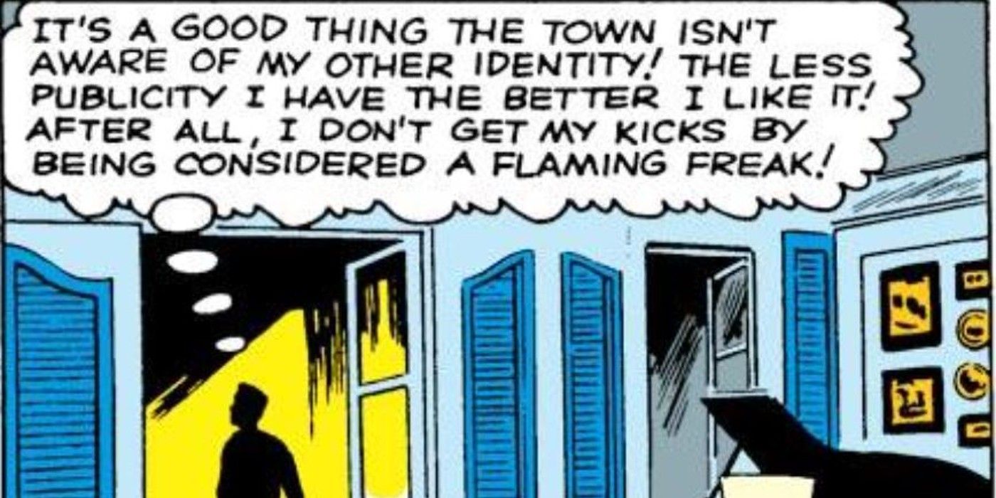 Human Torch Wants to Protect his identity in Strange Tales