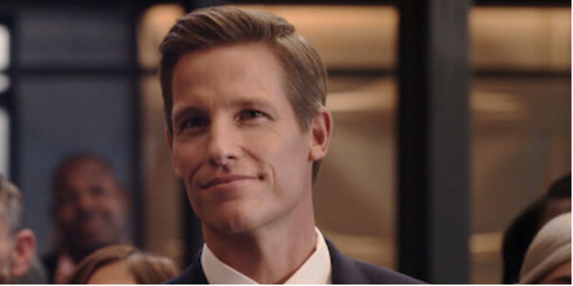 Image of Ward Horton as Nathan Eskol in Tom Swift at a banquet