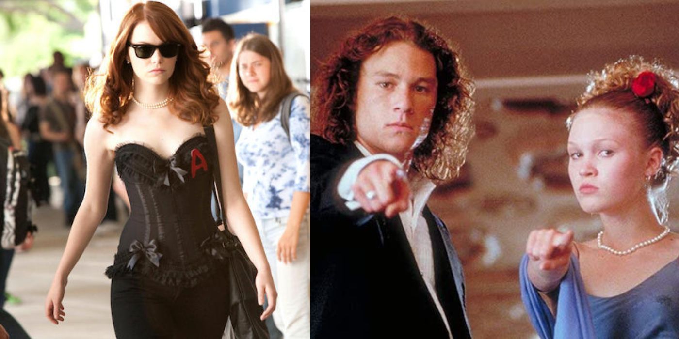 Split image of Easy A and 10 Things I Hate About You