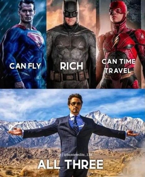 Iron Man Batman Flash Superman Meme
