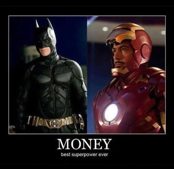 Iron Man Money Superpower Batman Meme