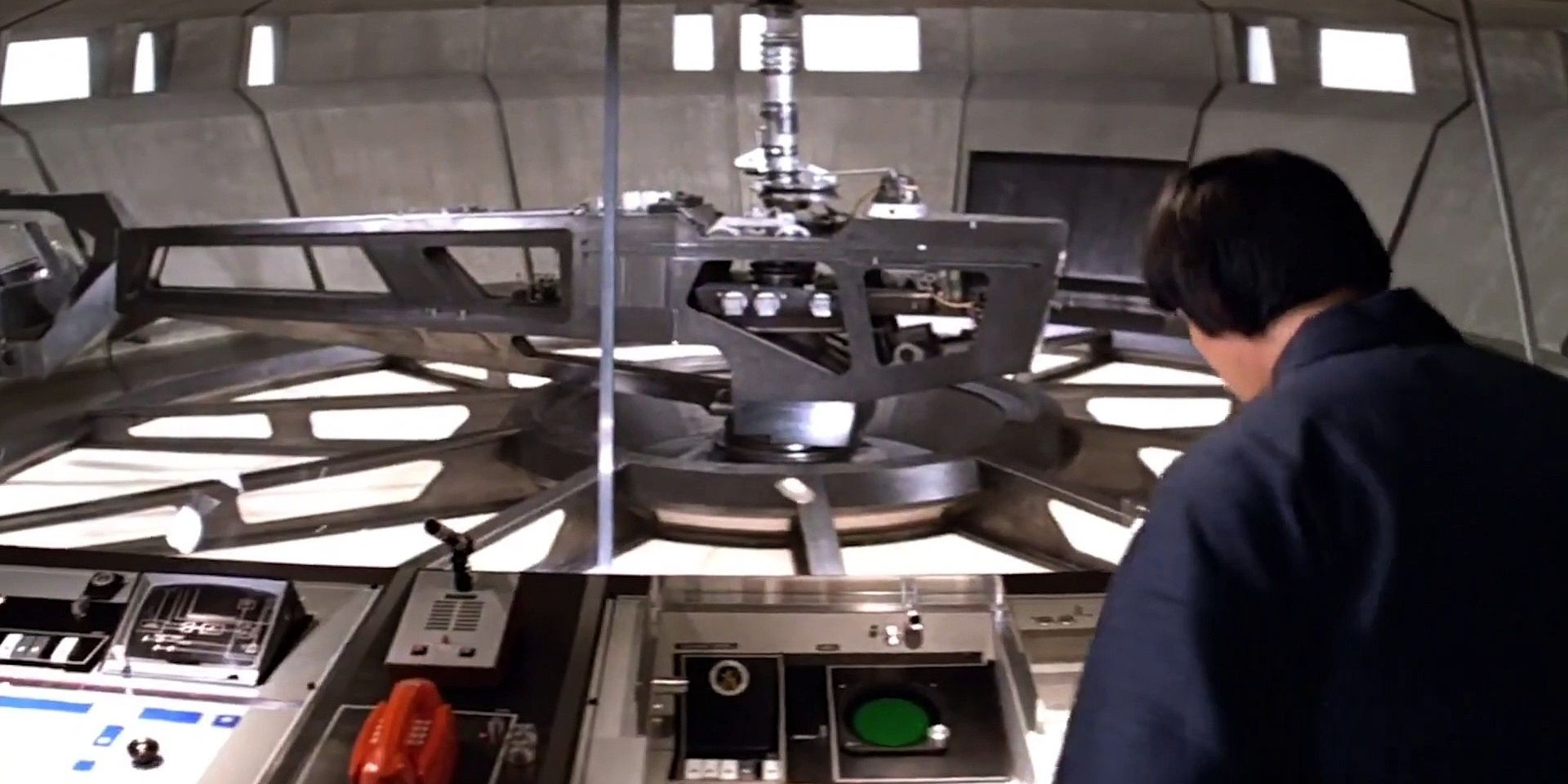 James Bond in the centrifuge in Moonraker