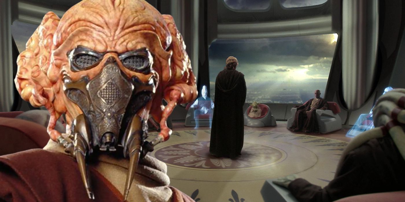 Plo Koon, Anakin standing in the High Council Chamber