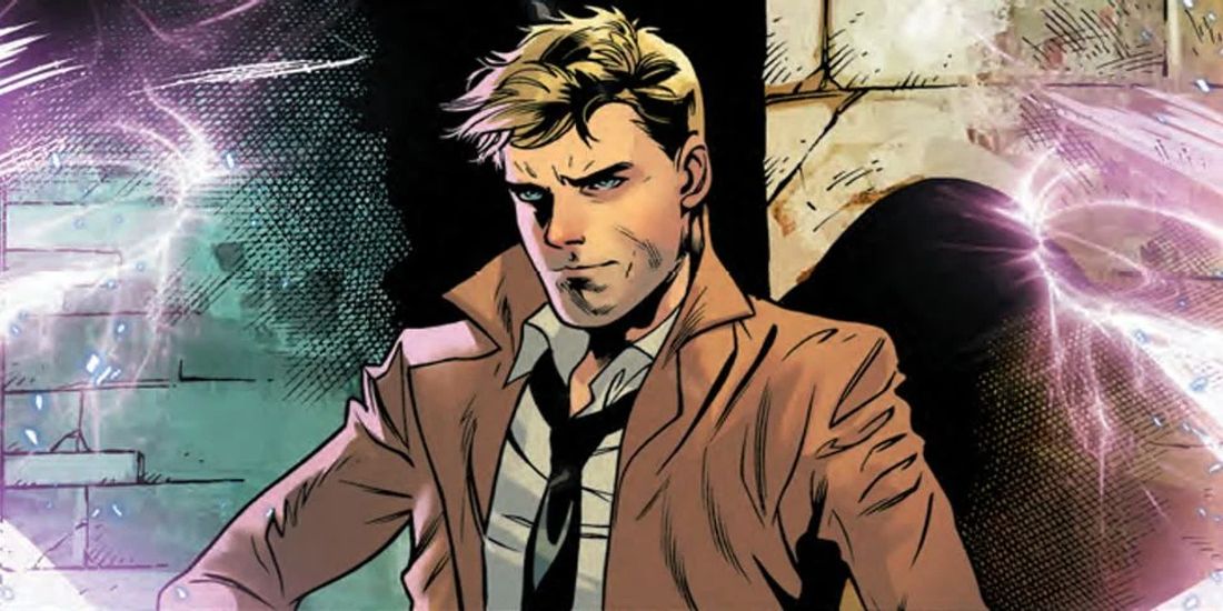 Uma representação em quadrinhos do herói da DC John Constantine.