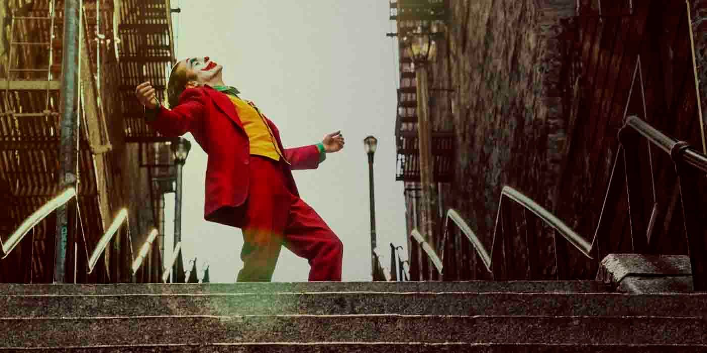 Joker dancing on the stairs