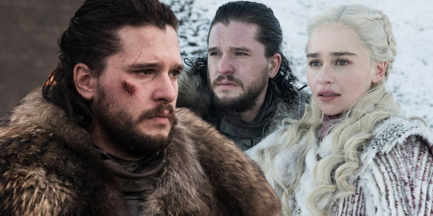 Jon Snow and Daenerys Targaryen in Game of Thrones season 8