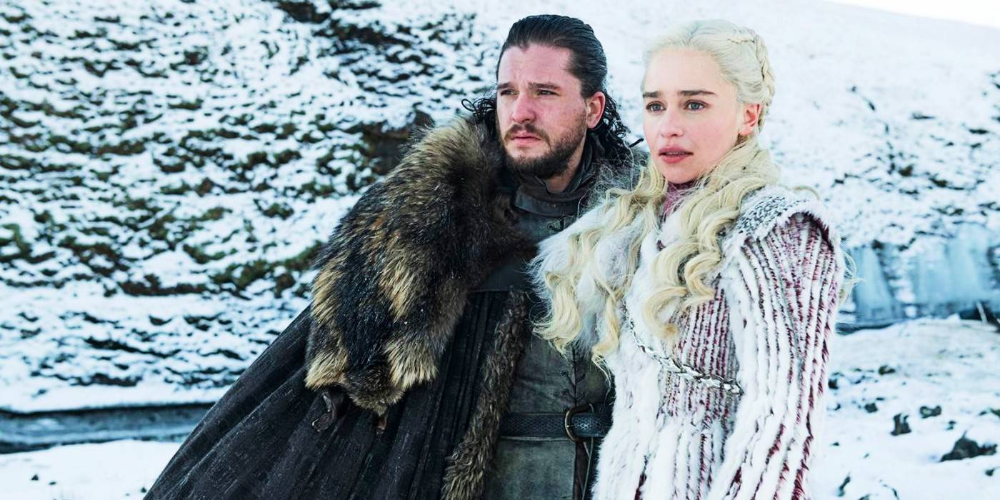 Jon Snow e Daenerys Targaryen em Game of Thrones