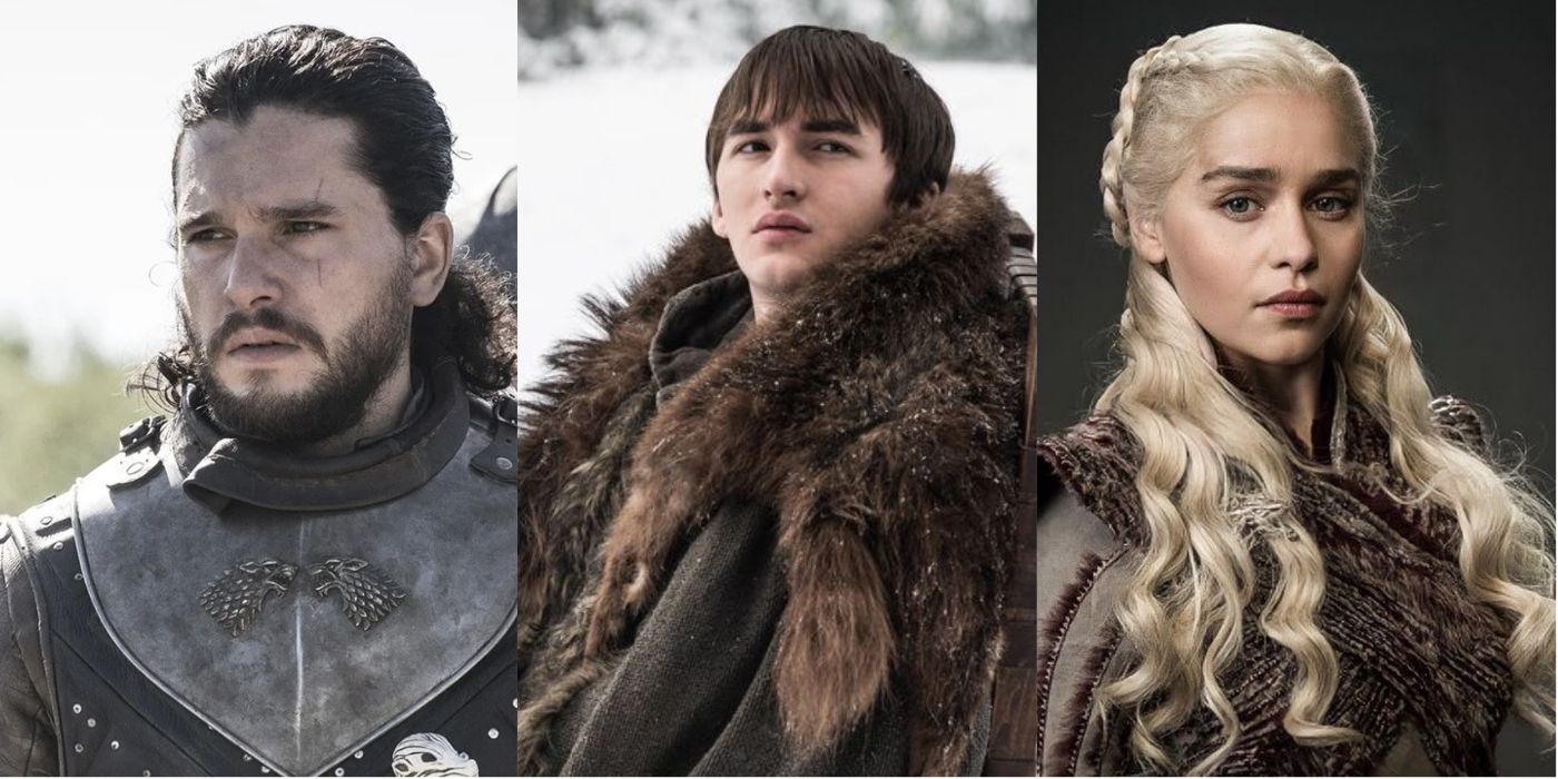 Jon Snow, Daenerys Targaryen and Bran Stark