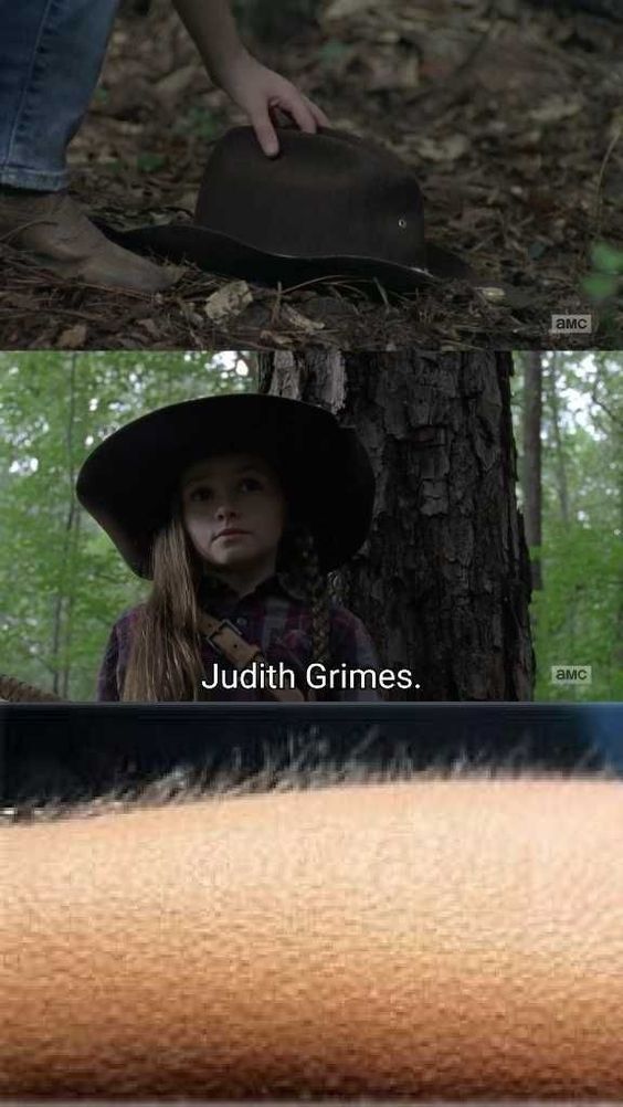 Meme about Judith from The Walking Dead. 
