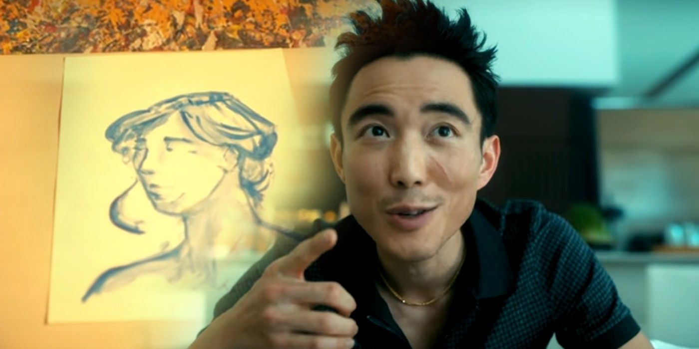 Justin H. Min as Ben pointing and a sketch of Jennifer in Umbrella Academy season 3