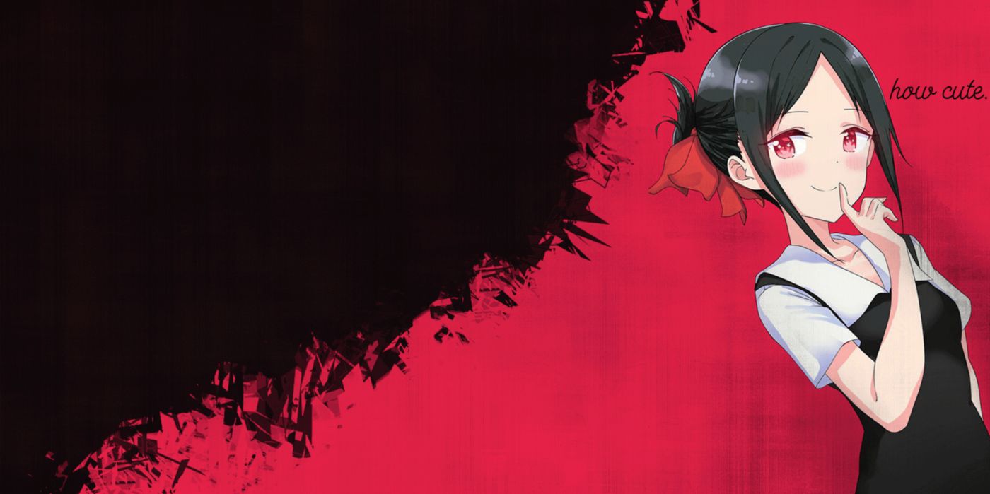 Image of Kaguya-sama: Love is War main character Kaguya Shinomiya with a graphic background.
