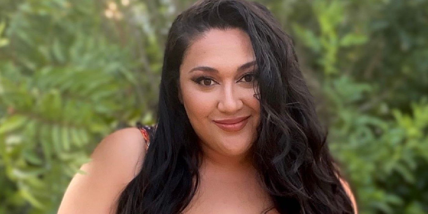 Kalani Faagata from 90 Day Fiancé Instagram photo posing in front of bushes