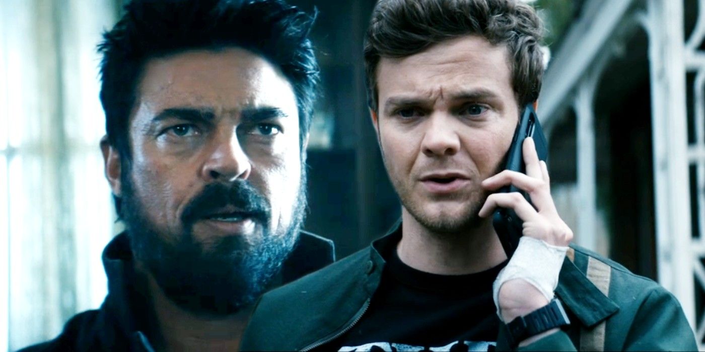 Karl Urban as Billy Butcher and Jack Quaid as Hughie in The Boys