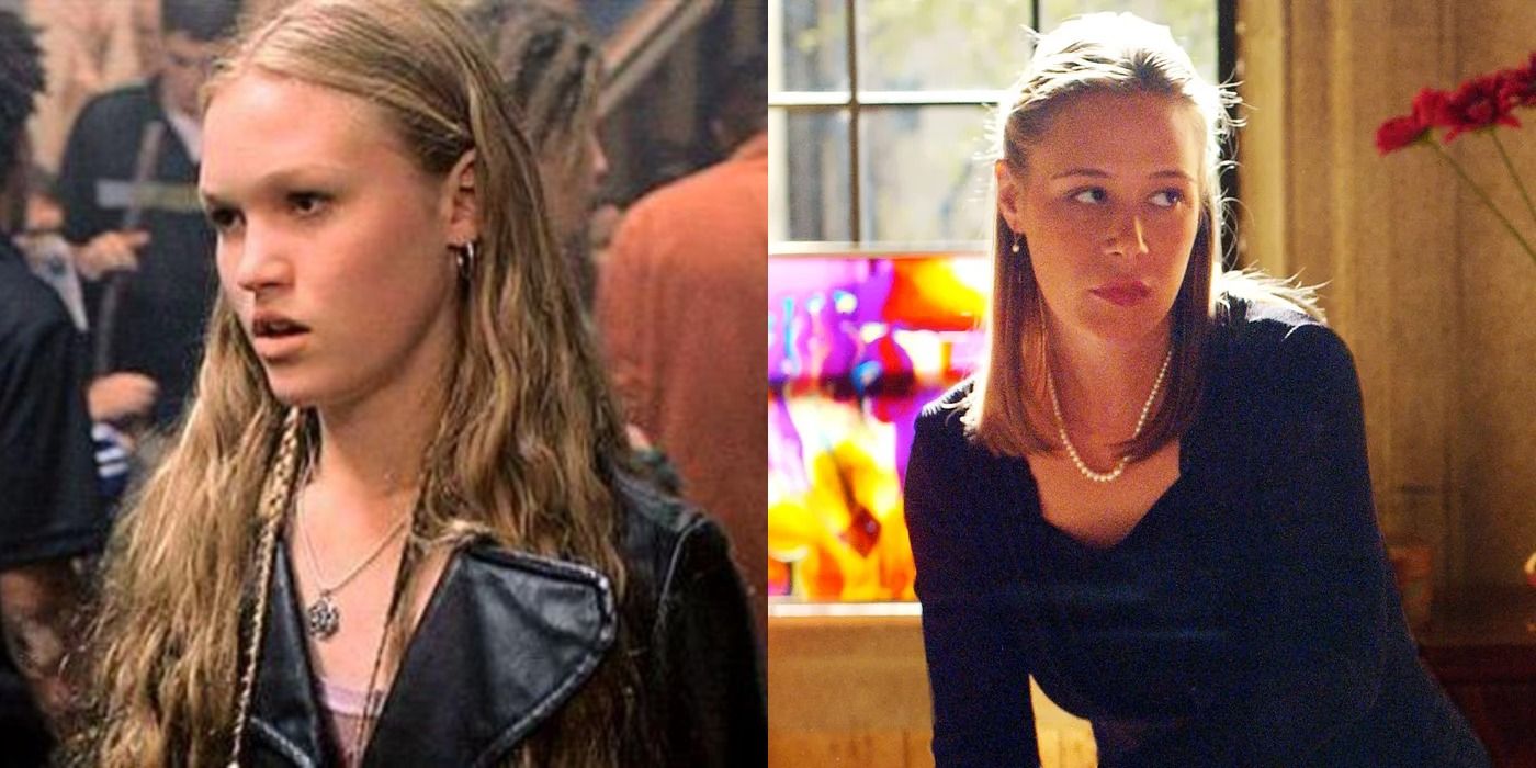 Split image of Kat Stratford from 10 Things I Hate About You and Paris Geller from Gilmore Girls