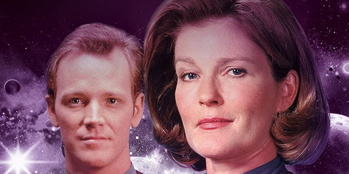 Kathryn Janeway on the cover for the DVD of Star Trek Voyager season 6