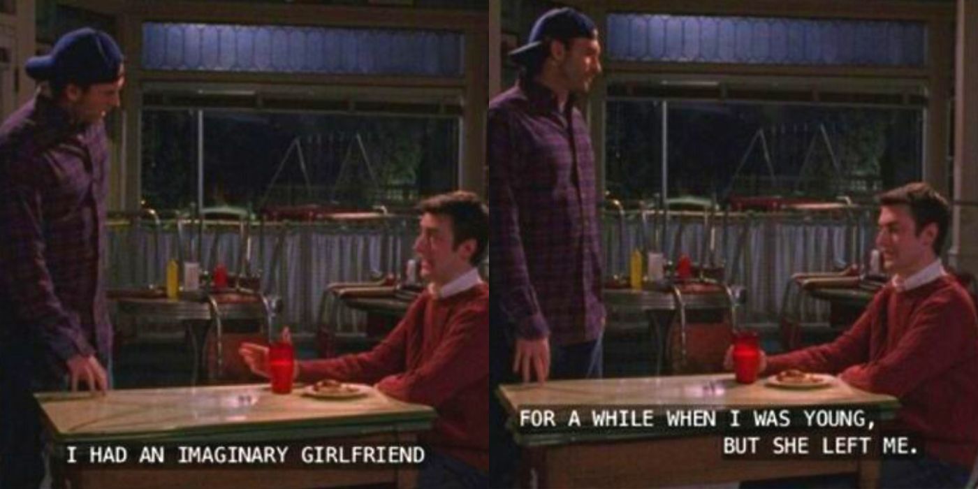 Kirk and Luke talk about imaginary girlfriends on Gilmore Girls