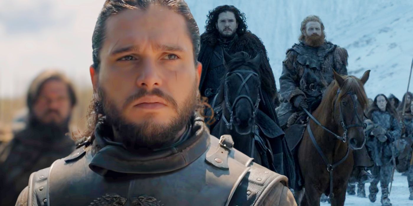 Kit Harington as Jon Snow and Kristofer Hivju as Tormund in Game of Thrones