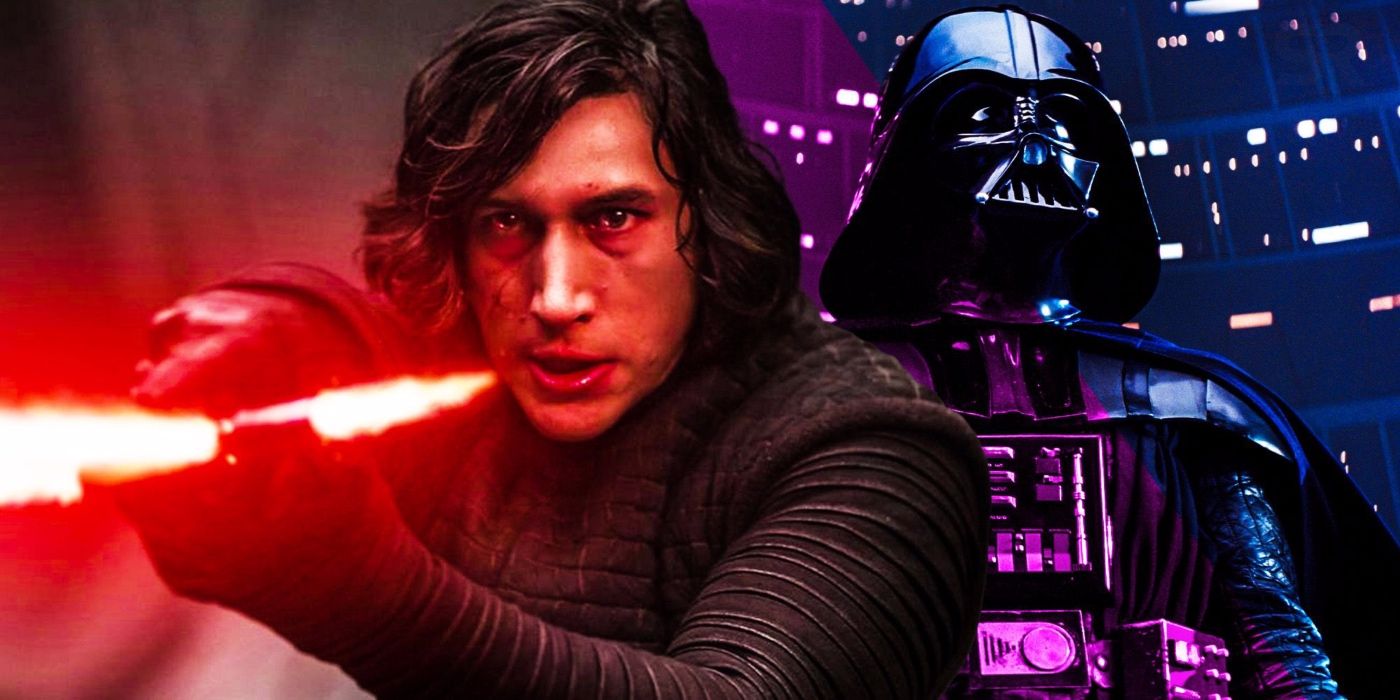 Kylo Ren in The Last Jedi and Darth Vader in The Empire Strikes Back.