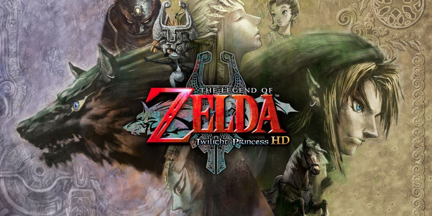Key art of Twilight Princess' remaster featuring a collage of the game's main cast.