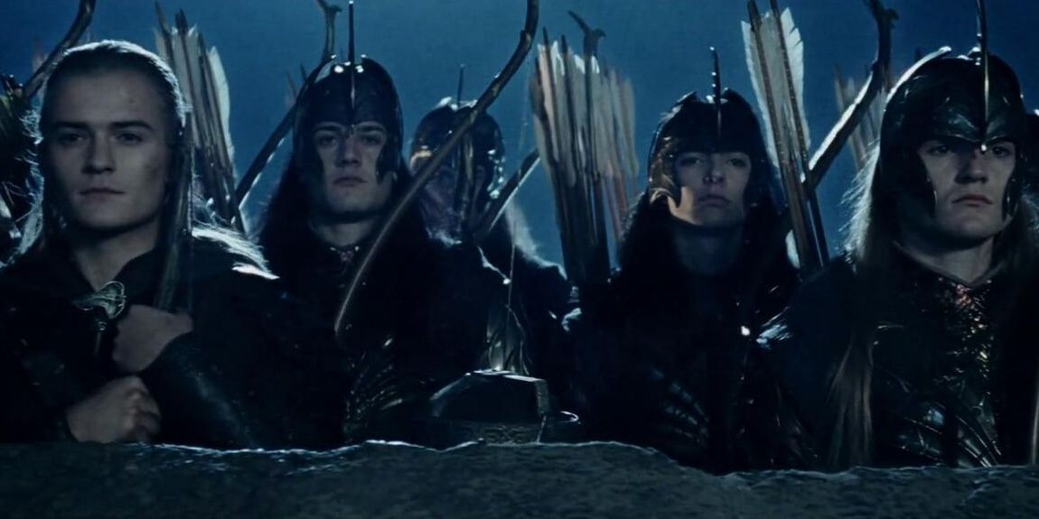 Legolas and Gimli on the walls of Helms Deep 1