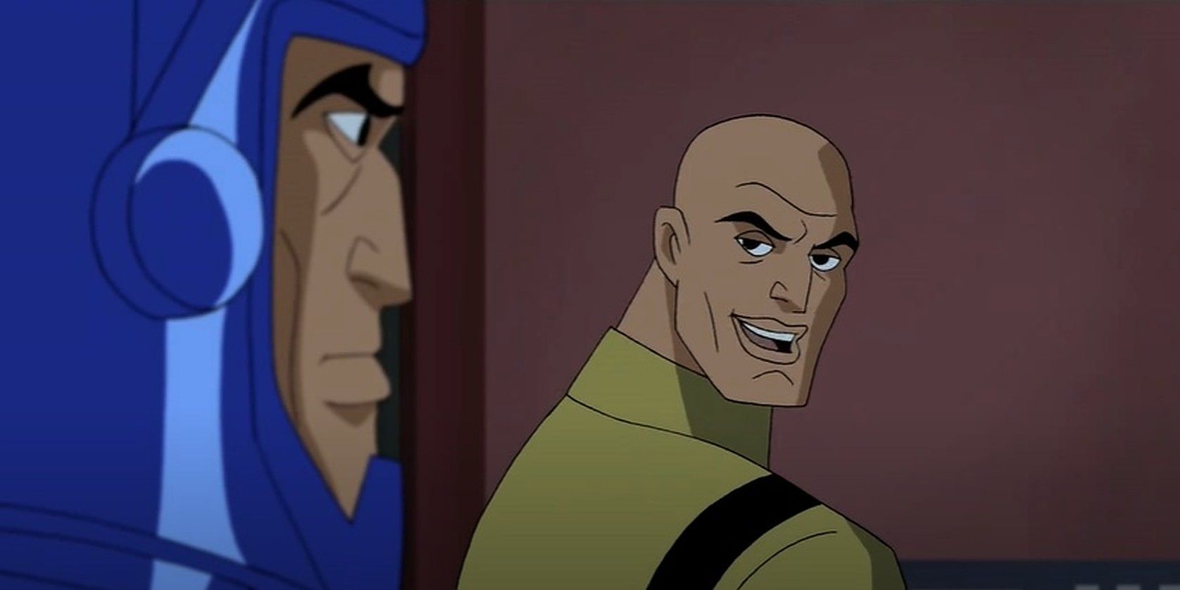 Lex Luthor giving a grin in Justice League Unlimited 