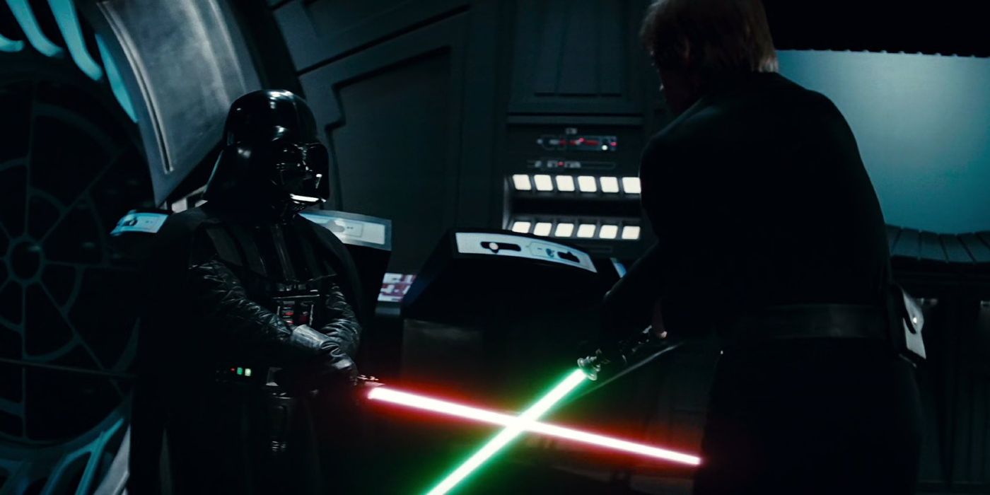 Luke Skywalker Darth Vader Duel Return of the Jedi
