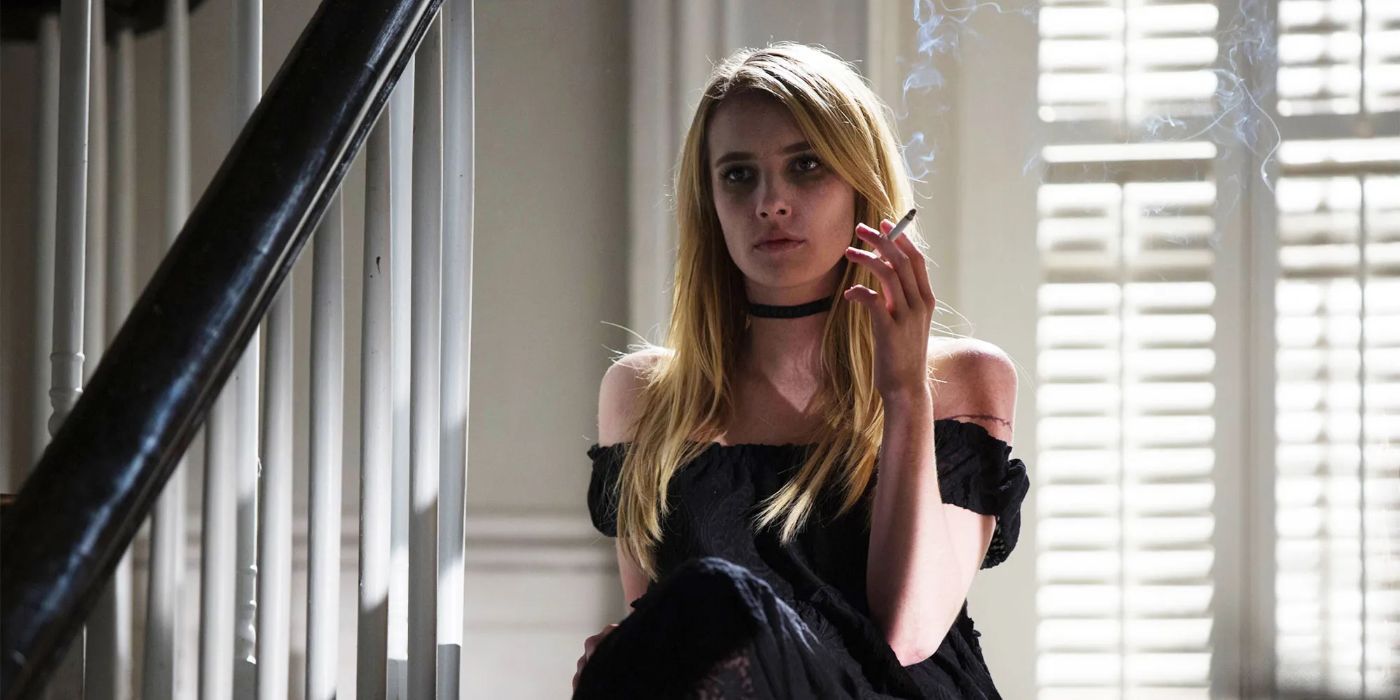 Madison Montgomery smoking in AHS: Coven