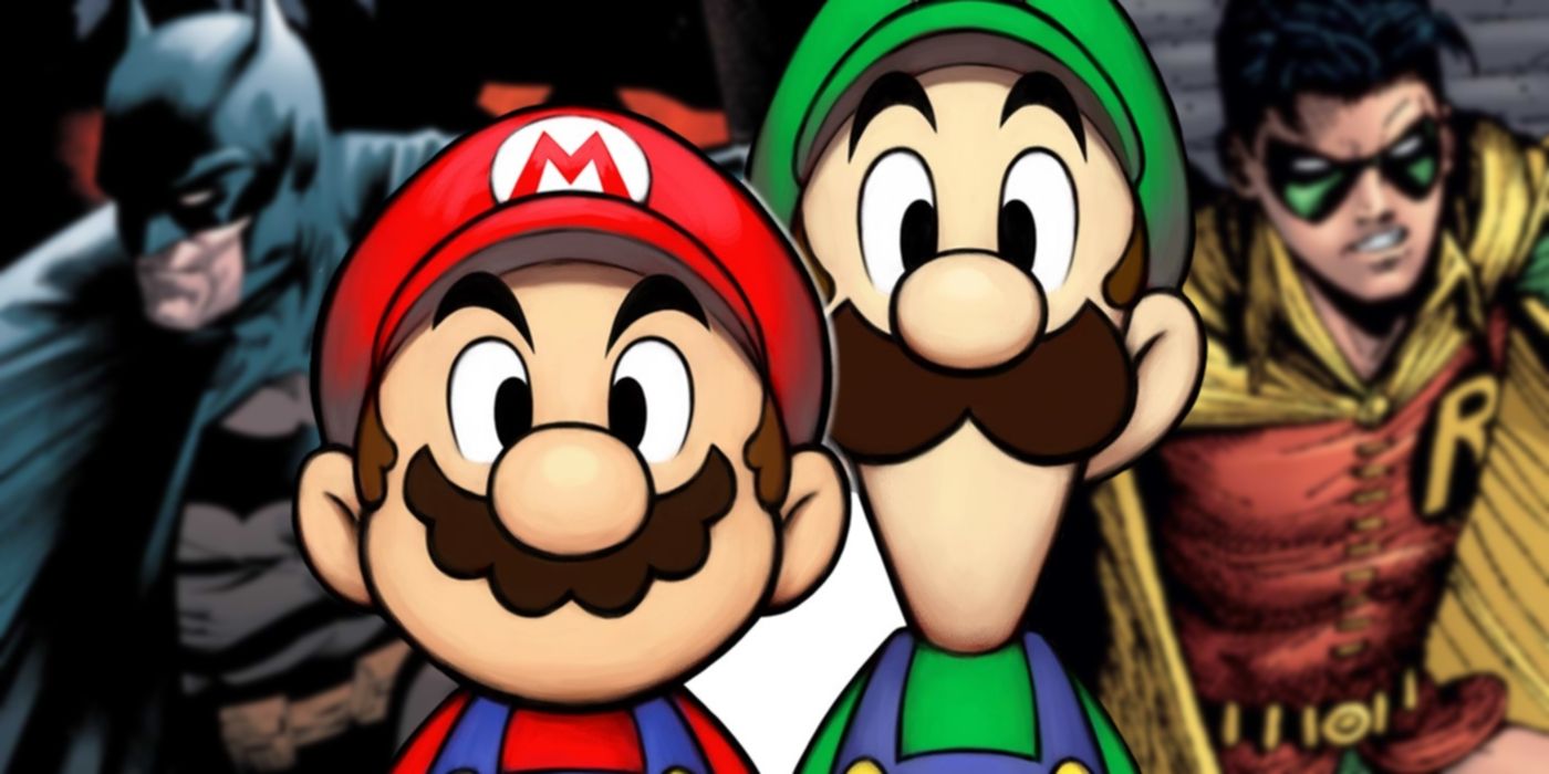 Mario and Luigi Batman and Robin DC Comics Nintendo