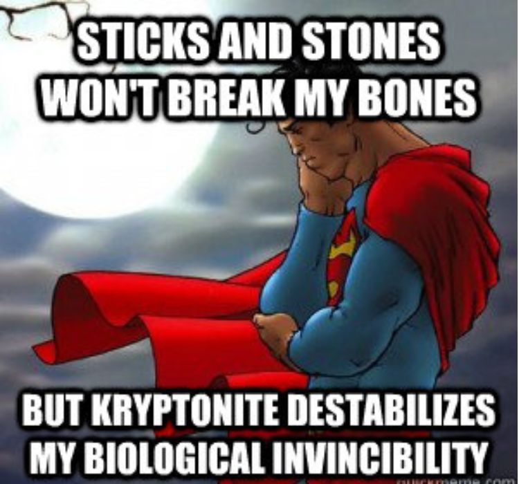 Meme featuring Superman introspecting in comics