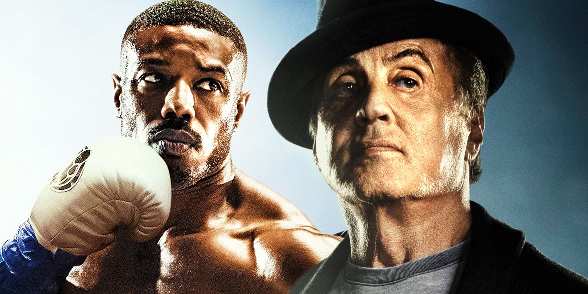 Michael B Jordan and Sylvester Stallone in Creed II