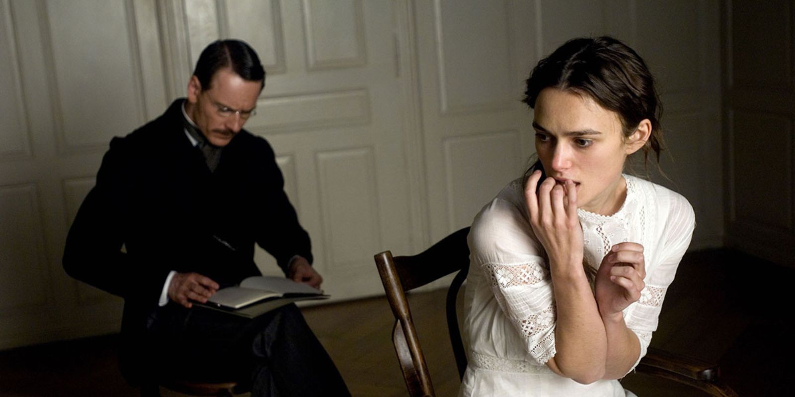 Michael Fassbender and Keira Knightley in A Dangerous Method
