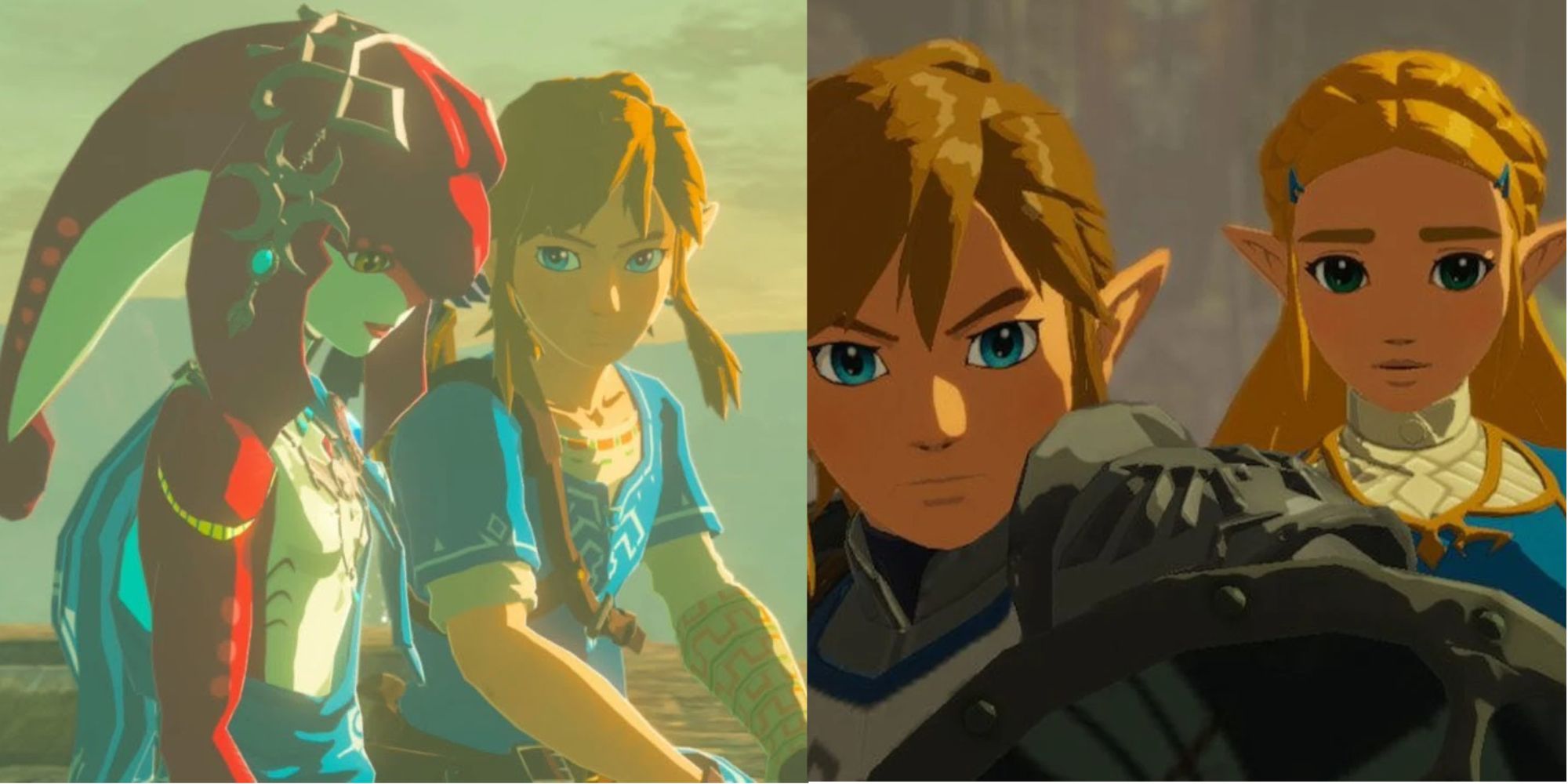 Mipha, Zelda, and Link in Legend of Zelda