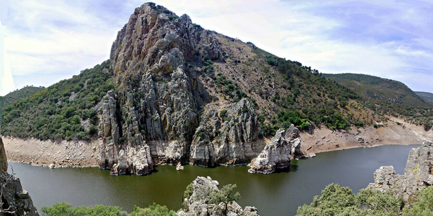 A wide shot of Monfragüe National Park in Spain.