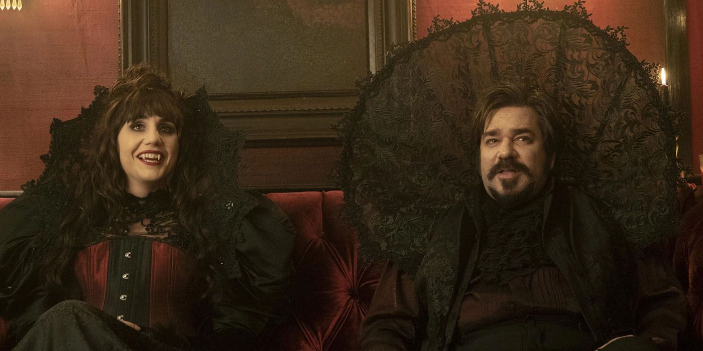 Nadja and Laszlo in What We Do in the Shadows