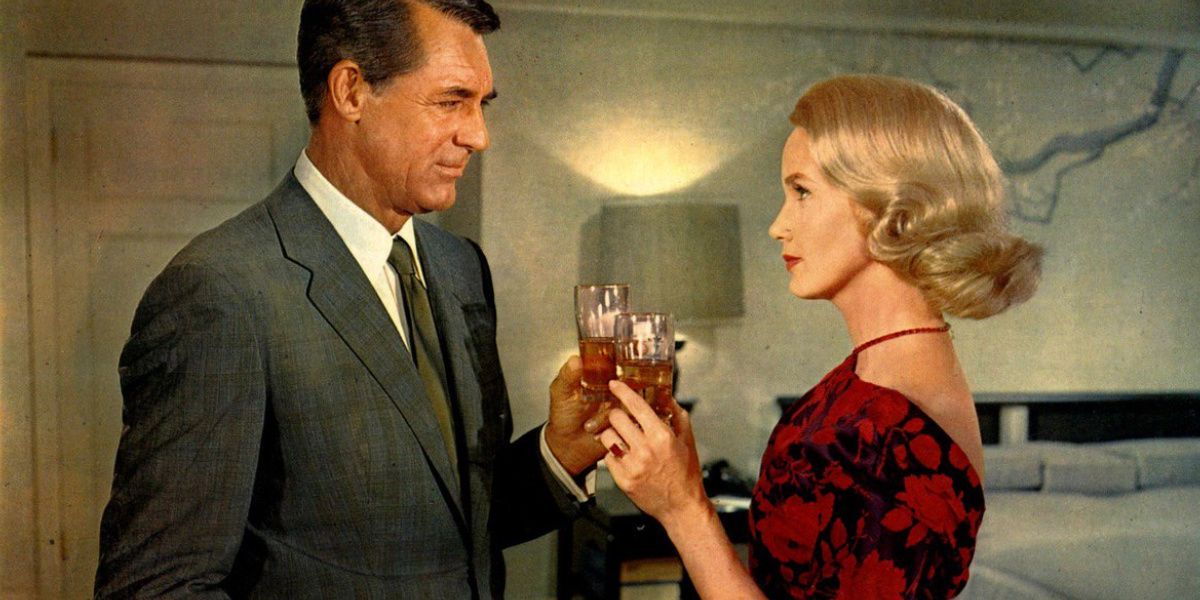 Characters from the Alfred Hitchcock thriller North By Northwest.