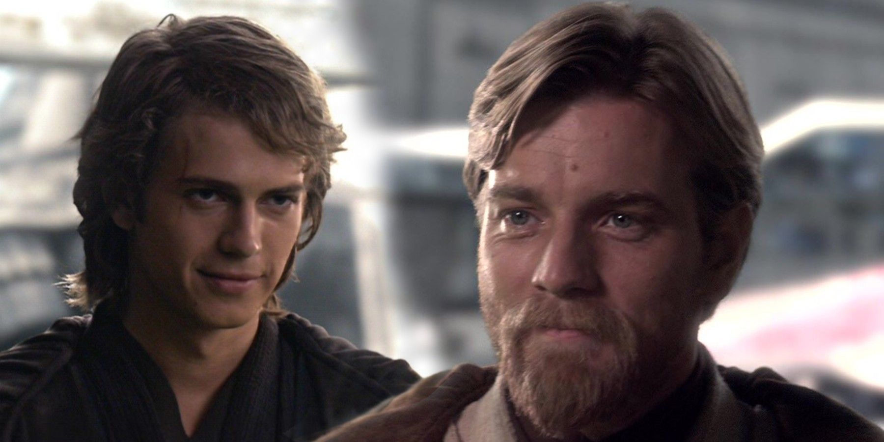 Obi Wan Kenobi smiling at Anakin Skywalker- Star Wars: Revenge Of The Sith