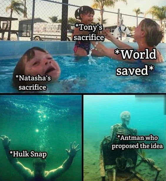Meme about sacrifices in Endgame. 