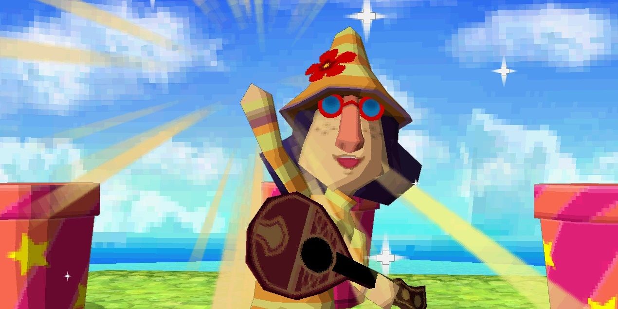 Beedle with his guitar introducing Tag Mode in Phantom Hourglass