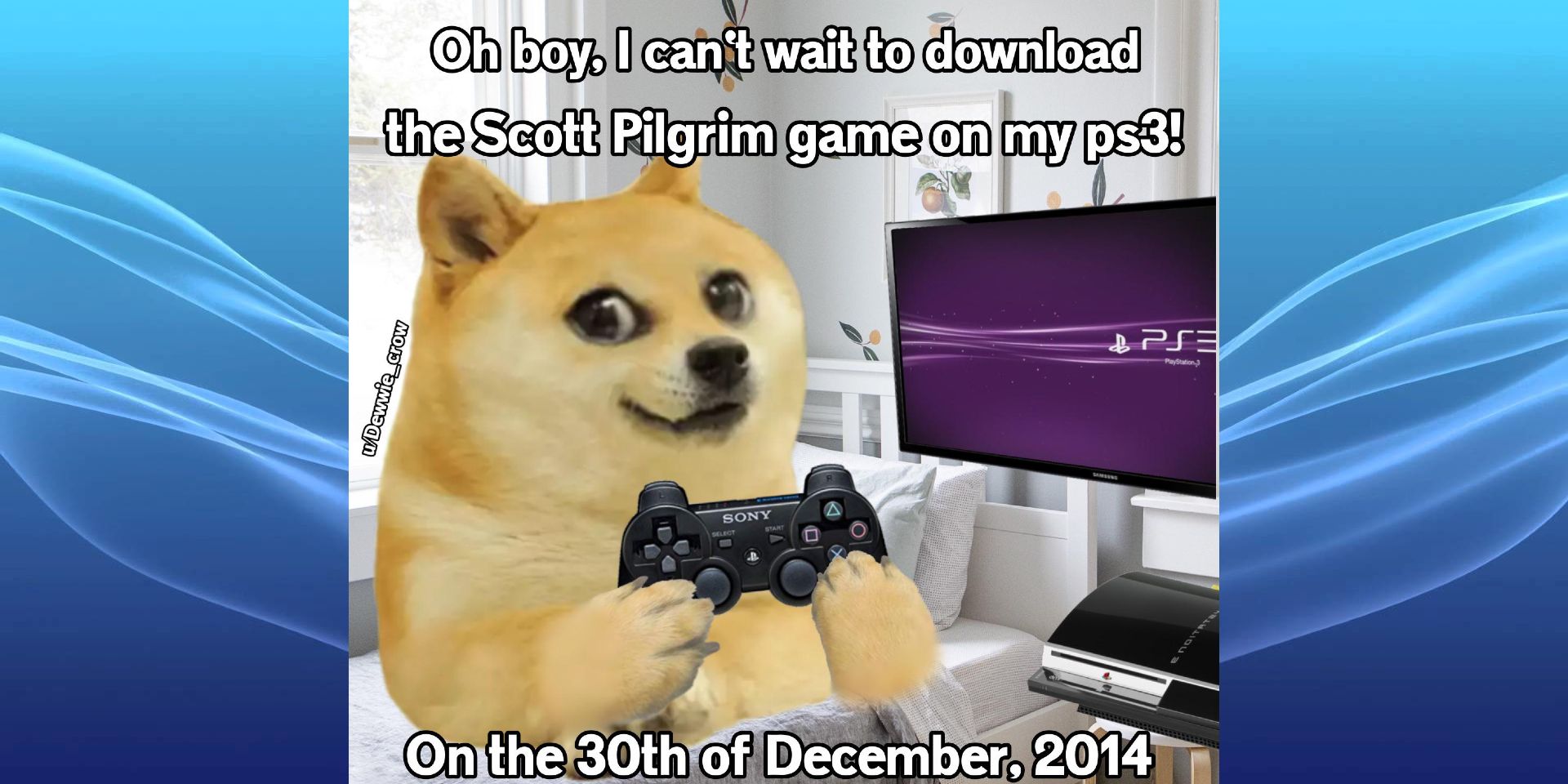 Scott Pilgrim vs The World The Game Doge meme.