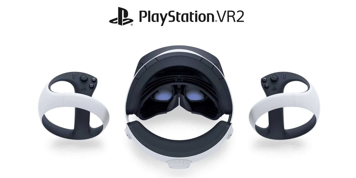 The PSVR2 headset and controllers for PS5.