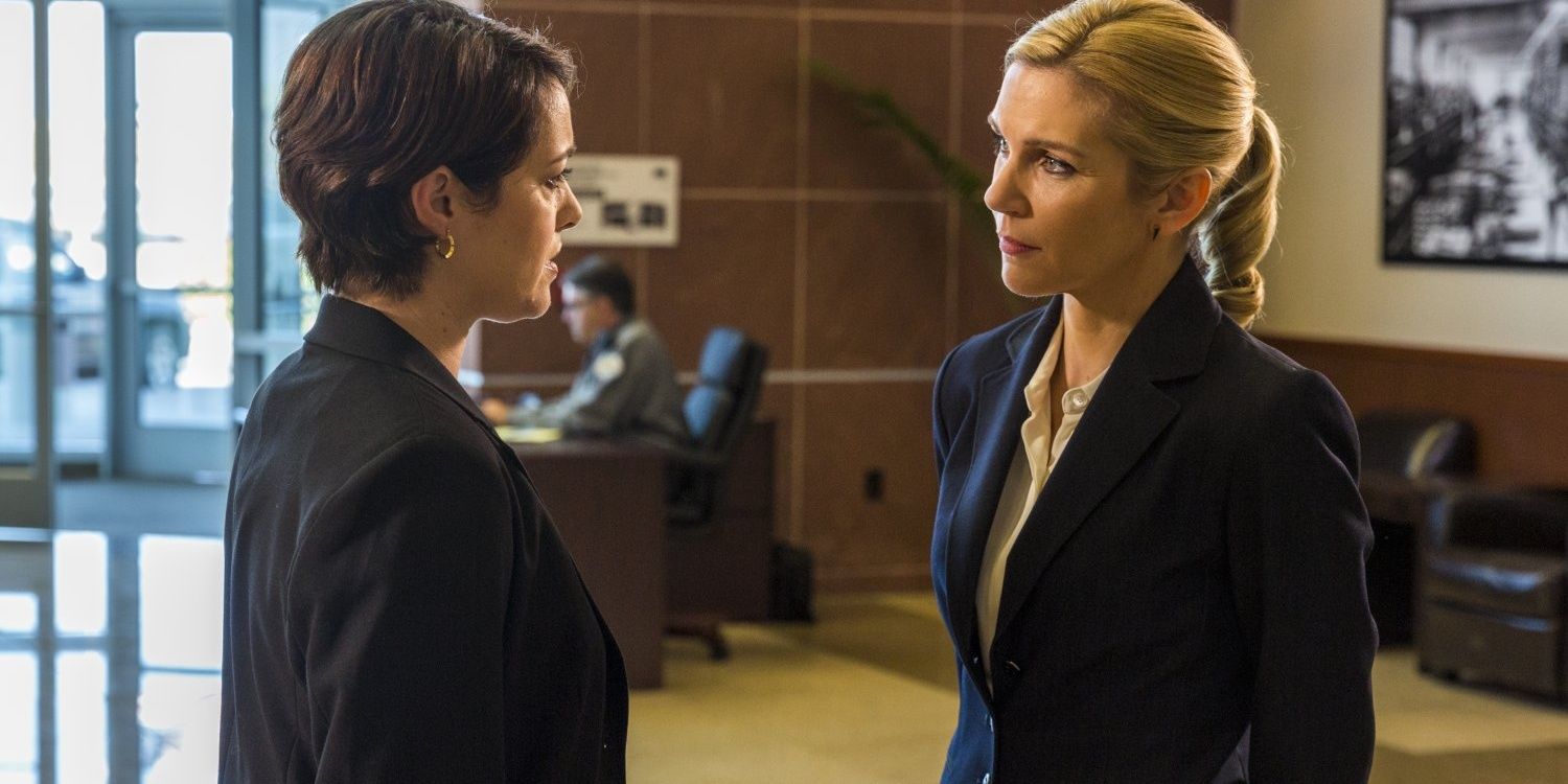 Kim discusses a case with her client Paige in Better Call Saul