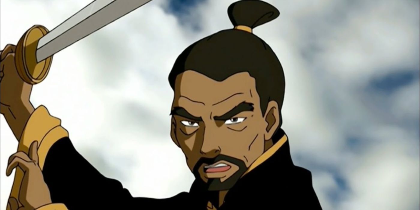 Master Piandao from Avatar the Last Airbender holding a sword