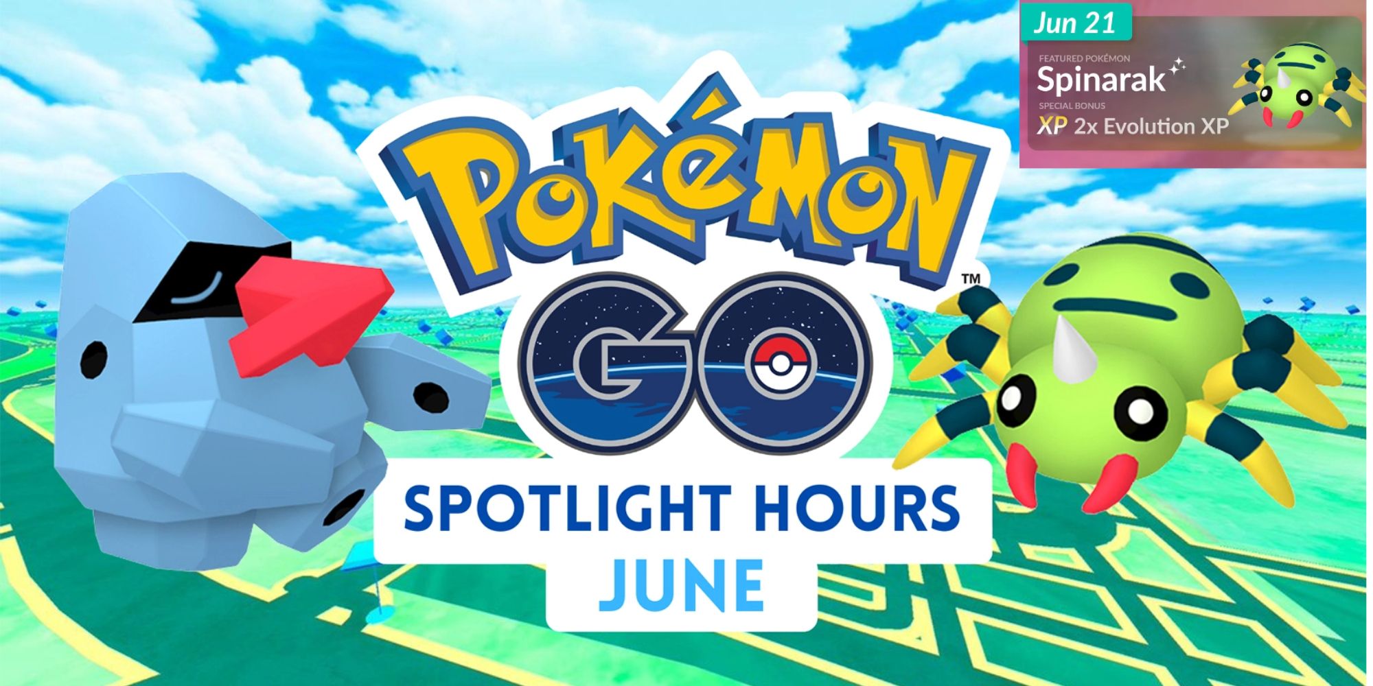 Pokemon Go Spinarak Spotlight Hours June